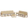 vidaXL Set di divani da esterno 9 pz Bianco e Beige