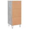 vidaXL Credenza Grigio Cemento 34,5x34x90 cm in Legno Multistrato