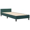 vidaXL Letto a molle con testiera Verde Scuro 80 x 200 cm Velluto