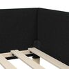 vidaXL Cornice del letto ad angolo Nero 90 x 190 cm Tessuto