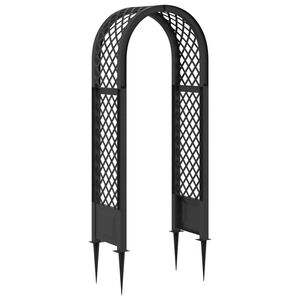 vidaXL Arco di rose con punte PP Antracite