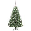 vidaXL Albero di Natale Artificiale con Rami Pieghevoli Verde 120 cm