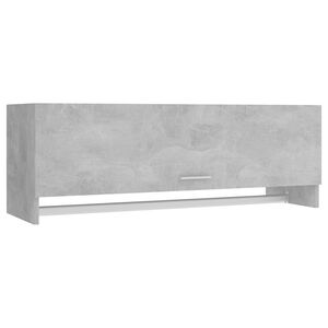 vidaXL Armadio Grigio Cemento 100x32,5x35 cm in Legno Multistrato
