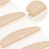 vidaXL Tappetini per scale 15 pz 65x21x4 cm Bianco e Marrone Semicircolari Grandi