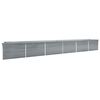 vidaXL Letto Rialzato Giardino in Acciaio Zincato 600x80x77 cm Grigio