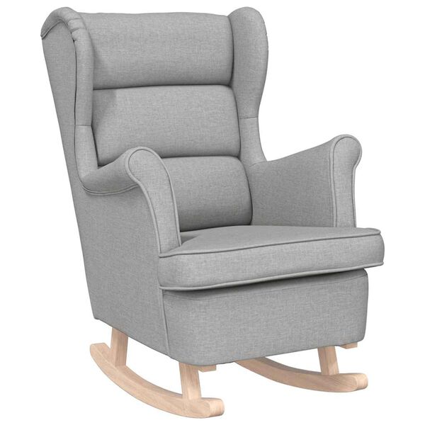 vidaXL Sedia a Dondolo Nuvola Grigia 74x90x102 cm in Tessuto