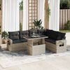vidaXL Set Divani da Giardino 7pz con Cuscini Grigio Chiaro Polyrattan