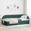 vidaXL Cornice del letto ad angolo Verde Scuro 80 cm x 200 cm Tessuto