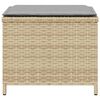 vidaXL Sgabelli Giardino Cuscini 4pz Beige Misto 41x41x36cm Polyrattan