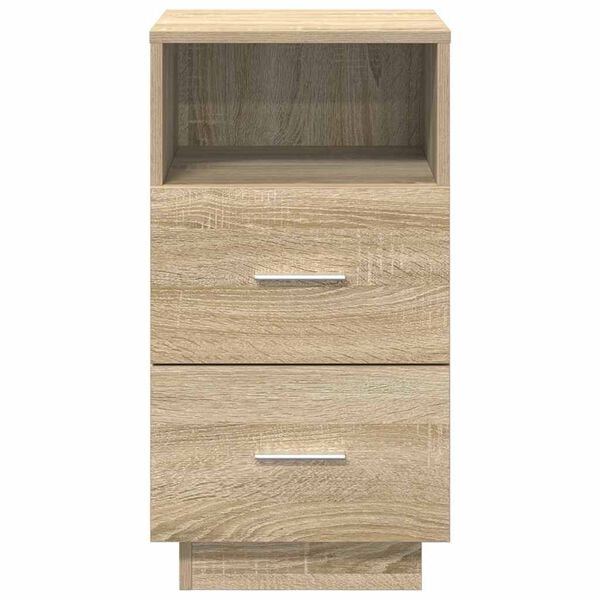 vidaXL Comodini 2 pz con 2 Cassetti Rovere Sonoma 36x36x68 cm