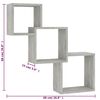 vidaXL Mensole a Muro Cubiche Grigio Cemento 68x15x68cm Multistrato