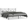 vidaXL Giroletto con Testiera in Metallo Nero 183x213 cm