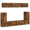 vidaXL Set mobile TV 5 pz Rovere fum&eacute; Legno ingegnerizzato
