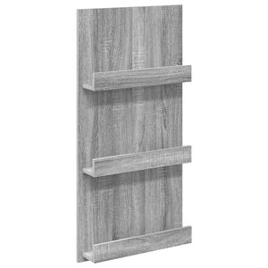 vidaXL Scaffale per riviste Grigio Sonoma 51 x 11 x 102 cm