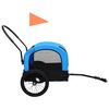 vidaXL Rimorchio da Bici per Animali Carrello Jogging 2in1 Blu e Nero