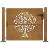 vidaXL Cancello da giardino 100x100 cm in acciaio Corten con design ad albero