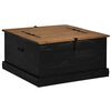 vidaXL Cassapanca HALDEN Nero 91x91x47 cm in Legno Massello di Pino