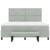 vidaXL Letto a molle con materasso Grigio chiaro 180 x 200 cm Velluto