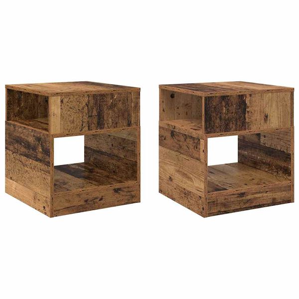 vidaXL Tavolino 2 pcs Legno vecchio 40,5 x 40 x 45 cm