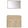 vidaXL Set Mobili da Bagno 4 pz Rovere Sonoma in Legno Multistrato