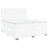 vidaXL Giroletto a Molle con Materasso Bianco 200x200cm in Similpelle