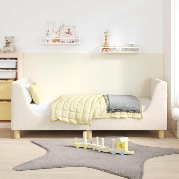 vidaXL Struttura letto bambini con testata Crema 80 x 160 cm