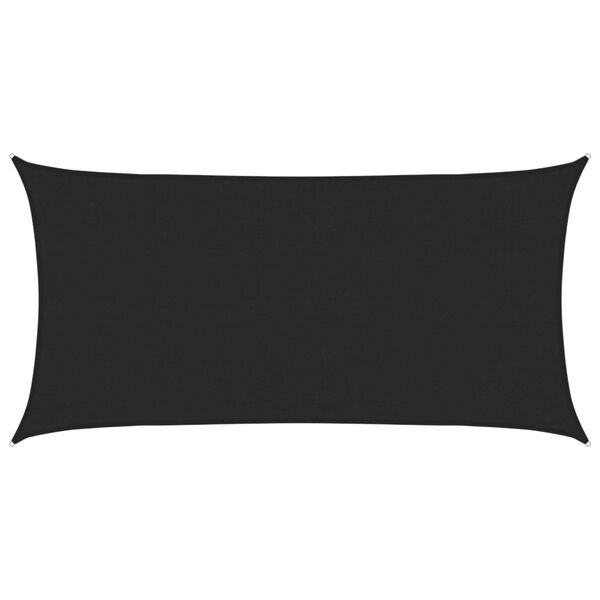 vidaXL Vela Parasole 160 g/m² Nera 3x6 m in HDPE