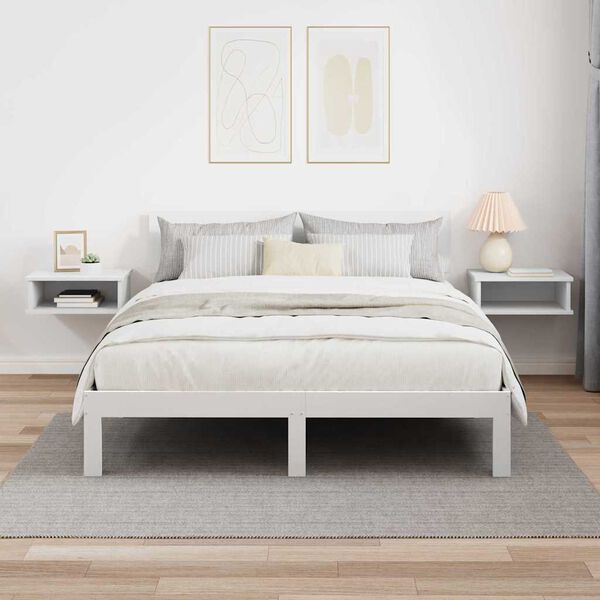 vidaXL Comodino 2 pcs Bianco 40 x 31 x 15 cm Legno multistrato