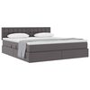 vidaXL Letto con Contenitore Grigio 180 x 200 cm Pelle Sintetica