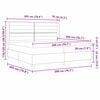 vidaXL Letto a molle con materasso Marrone Scuro 200 x 200 cm Tessuto