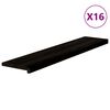 vidaXL Gradini 16 pz Marrone Scuro 120x25x2 cm Legno Massello Rovere