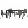 vidaXL Set da Pranzo per Giardino 5 pz Grigio