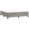 vidaXL Struttura Letto a Rete a Molle Grigio Chiaro 160x200 cm Velluto