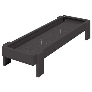 vidaXL Mangiatoia per polli Nero 80 x 28 x 13.5 cm