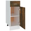 vidaXL Mobile con Cassetto “Lyon” Rovere Fumo 30x46x81,5 cm
