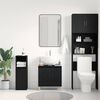 vidaXL Armadio per Lavabo da Bagno Rovere Nero 58 x 33 x 60 cm