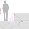 vidaXL Palo della recinzione Grigio 100 x 0,6 m (rete 19 x 19 mm)