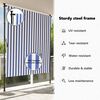 vidaXL Tenda a Rullo Esterno Blu e Bianca 200x270cm Tessuto e Acciaio