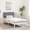 vidaXL Letto con Testiera Rivestita Grigio chiaro 100 x 200 cm