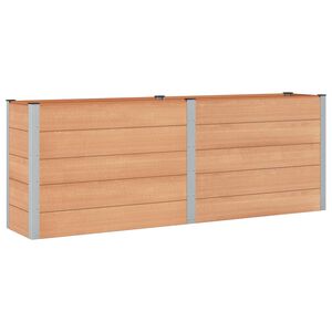vidaXL Letto rialzato da giardino Marrone 250 x 50 x 91 cm