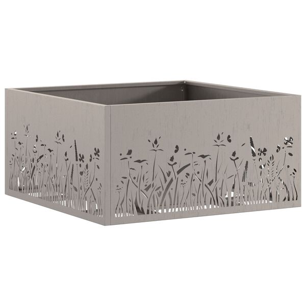 vidaXL Focolare Marrone 60 x 60 x 30 cm Acciaio