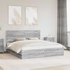 vidaXL Struttura del letto con cassetto Grigio Sonoma 200 x 200 cm