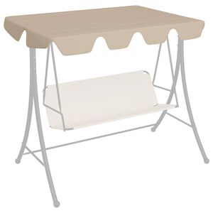 vidaXL Baldacchino per Dondolo Giardino Beige 150/130x105/70 cm