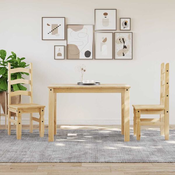 vidaXL Tavolo da Pranzo PANAMA 112x60x75 cm Legno Massello Pino