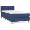 vidaXL Giroletto a Molle con Materasso Blu 90x200 cm inTessuto