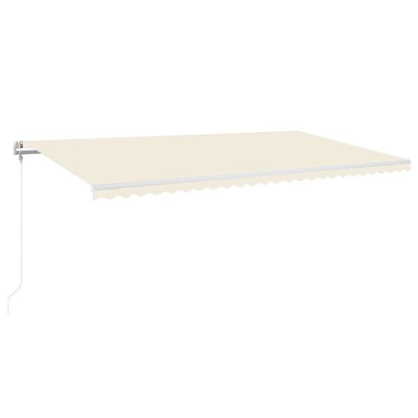 vidaXL Tenda da Sole Retrattile Automatica 600x350 cm Crema