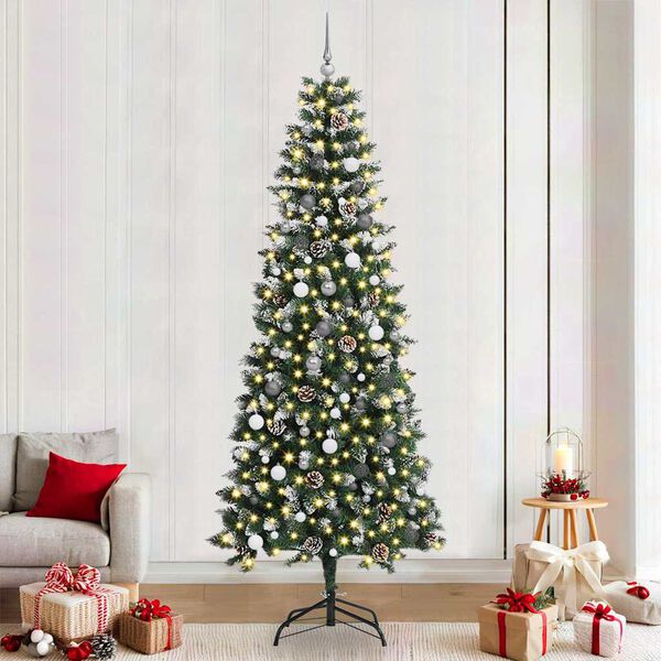 vidaXL Albero di Natale artificiale con 300 LED Verde 240 cm