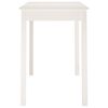 vidaXL Tavolo da Pranzo Bianco 110x55x75 cm in Legno Massello di Pino