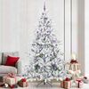 vidaXL Albero di Natale Artificiale con Rami Pieghevoli Bianco 240 cm