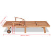 vidaXL Lettino Prendisole in Legno Massello di Teak